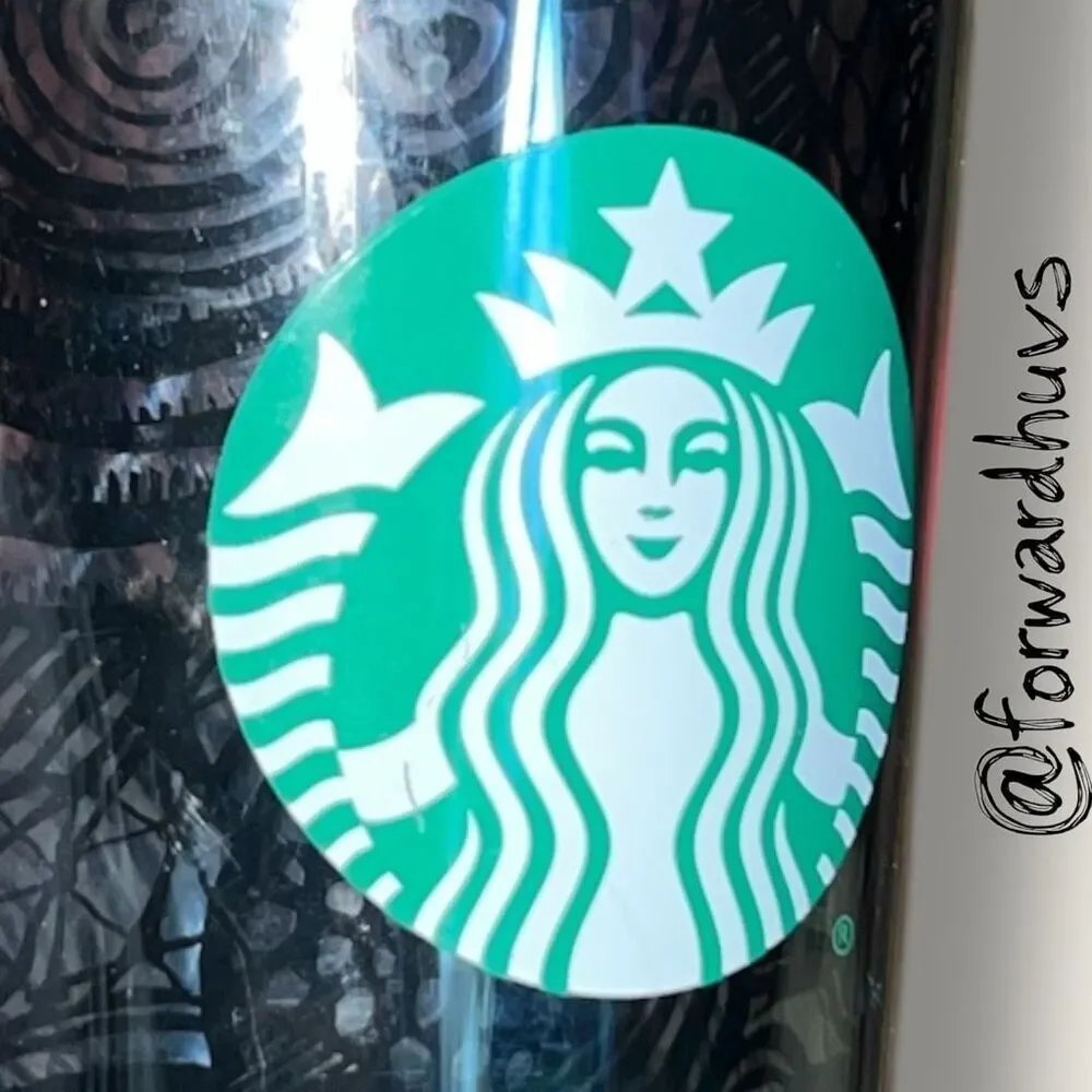 2014 Starbucks Black Circle Acrylic Venti Tumbler - Replacement Straw